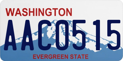 WA license plate AAC0515