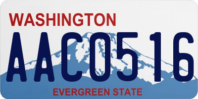 WA license plate AAC0516