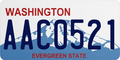 WA license plate AAC0521
