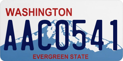 WA license plate AAC0541
