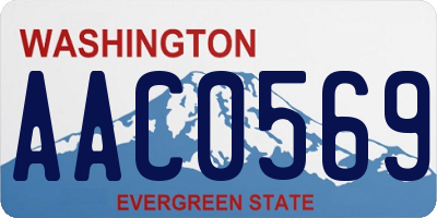 WA license plate AAC0569