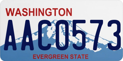 WA license plate AAC0573