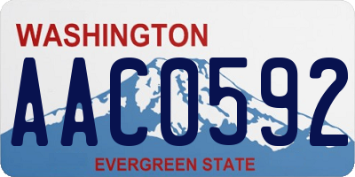 WA license plate AAC0592