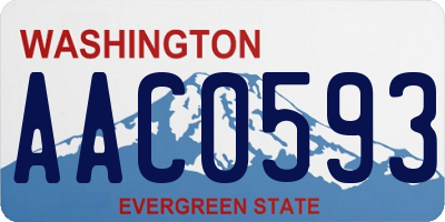 WA license plate AAC0593