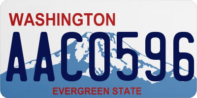 WA license plate AAC0596