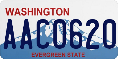 WA license plate AAC0620