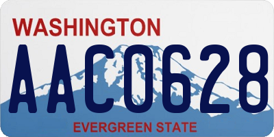 WA license plate AAC0628