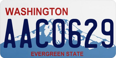 WA license plate AAC0629