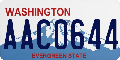 WA license plate AAC0644