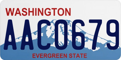 WA license plate AAC0679