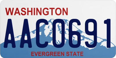 WA license plate AAC0691