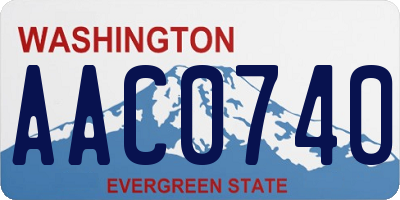 WA license plate AAC0740