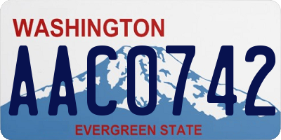 WA license plate AAC0742