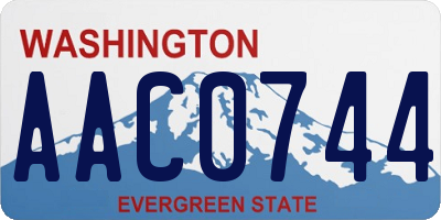 WA license plate AAC0744