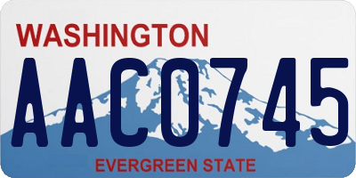 WA license plate AAC0745