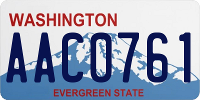WA license plate AAC0761