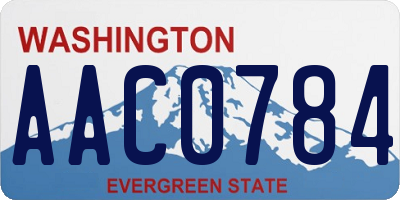 WA license plate AAC0784