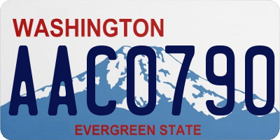 WA license plate AAC0790