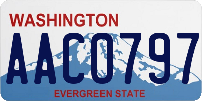 WA license plate AAC0797