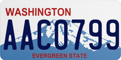 WA license plate AAC0799