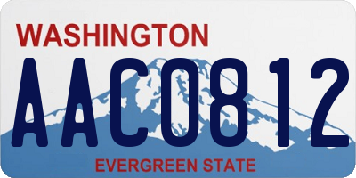 WA license plate AAC0812