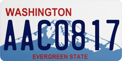 WA license plate AAC0817
