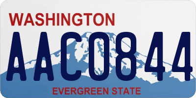 WA license plate AAC0844