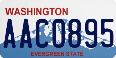WA license plate AAC0895