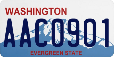WA license plate AAC0901