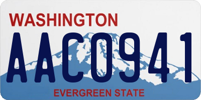 WA license plate AAC0941