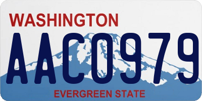 WA license plate AAC0979