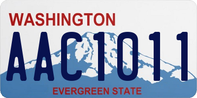 WA license plate AAC1011