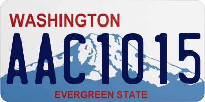 WA license plate AAC1015