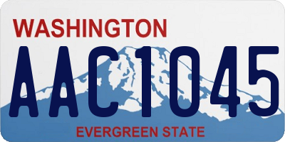 WA license plate AAC1045