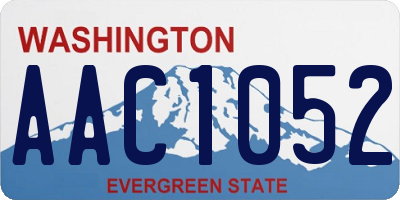 WA license plate AAC1052