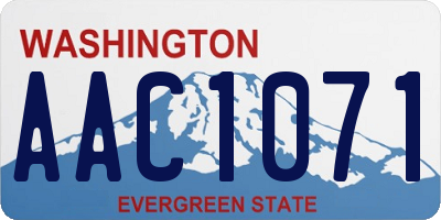WA license plate AAC1071