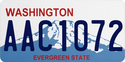 WA license plate AAC1072