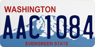 WA license plate AAC1084