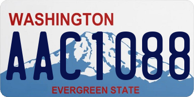 WA license plate AAC1088