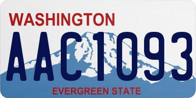 WA license plate AAC1093