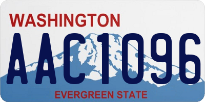 WA license plate AAC1096