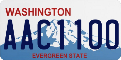 WA license plate AAC1100