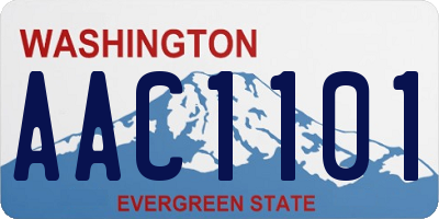 WA license plate AAC1101