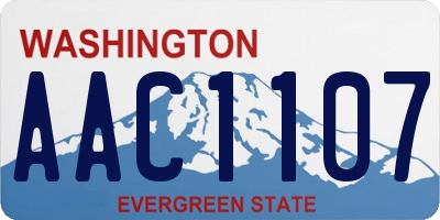 WA license plate AAC1107
