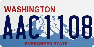 WA license plate AAC1108