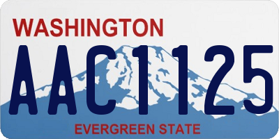 WA license plate AAC1125