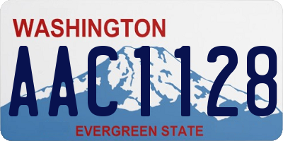 WA license plate AAC1128