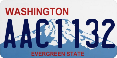 WA license plate AAC1132