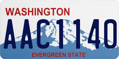 WA license plate AAC1140