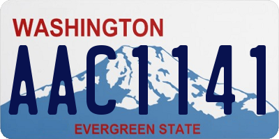 WA license plate AAC1141
